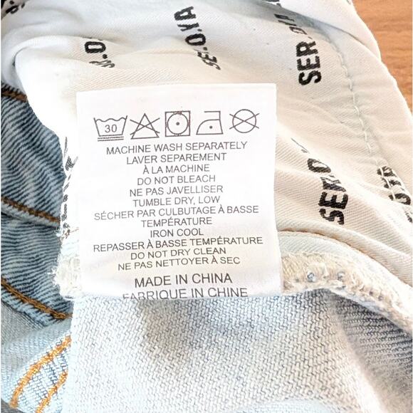 NWT SEROYA Vanessa Denim Mini Skirt in Skylight, size 28 - Picture 7 of 7